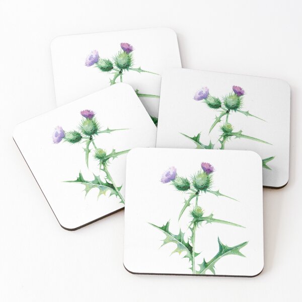 Item preview, Watercolor thistle flower designed and sold by TatianaKa.