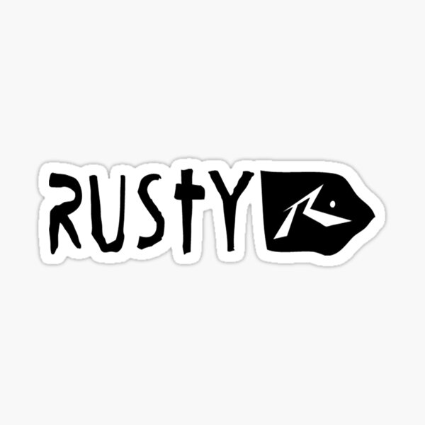 RUSTY surfboards logo sticker 