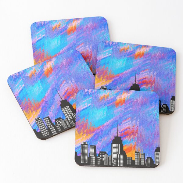 Item preview, Abstract view of a city. Abstract clouds. Colourful and awesome. designed and sold by Featuring Lynn.