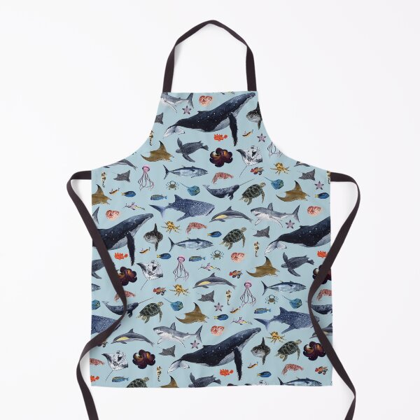 Item preview, SEA ANIMALS PATTERN (light blue) designed and sold by BEATRIZ ABAITUA.