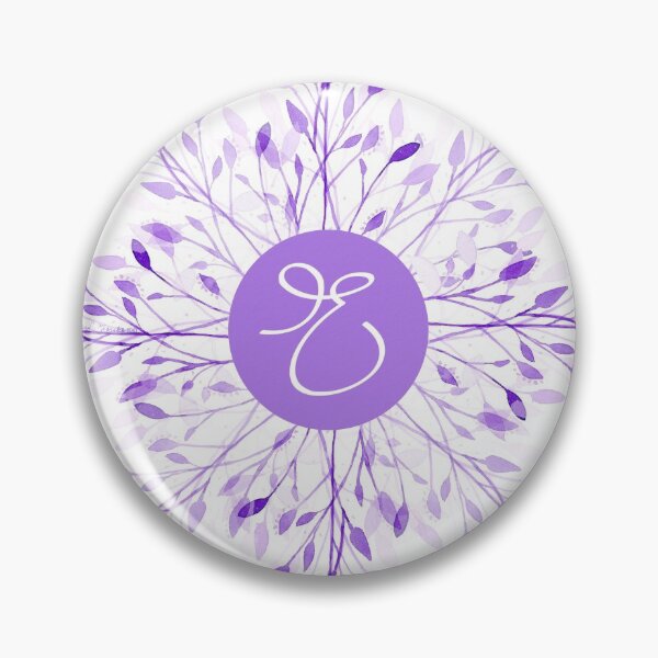 Item preview, Purple Delicate Floral Watercolor with Letter "E" Monogram initial designed and sold by MendiVernatter.