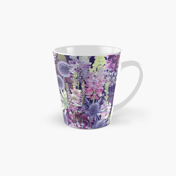 Flower Meadow - Echinops, Lupins, Sea Holly, Alliums, Sidalcea Tall Mug