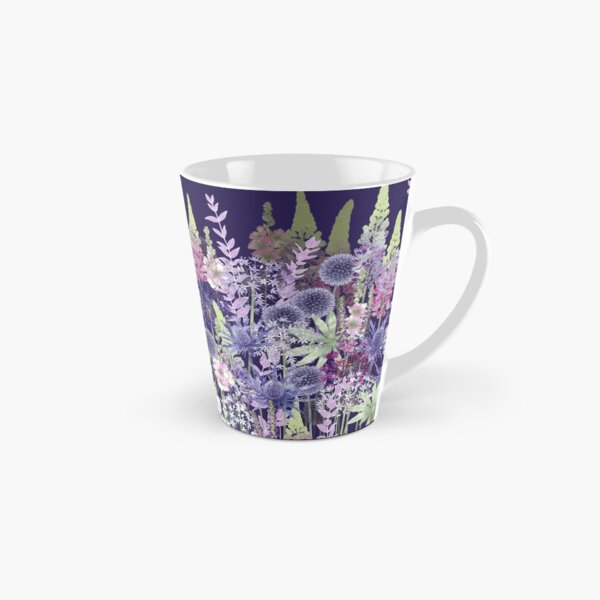 Flower Meadow - Echinops, Lupins, Sea Holly, Alliums, Sidalcea Tall Mug