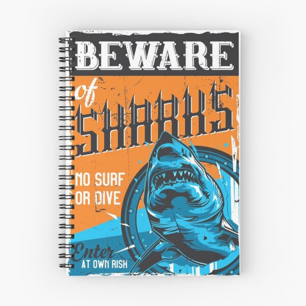 Item preview, nauangry sharktical vintage poster design illustration designed and sold by romio006.