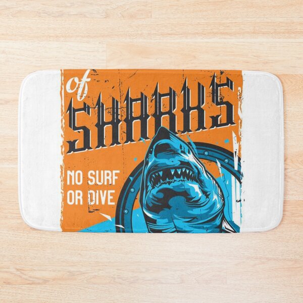 Item preview, nauangry sharktical vintage poster design illustration designed and sold by romio006.