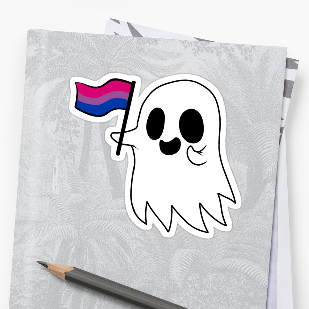 Bisexual Pride Ghost Sticker By Ressq Redbubble 5297