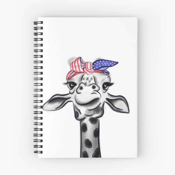 Item preview, Giraffe With USA Flag Bandana designed and sold by Dutlu.