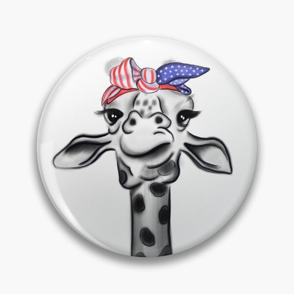 Item preview, Giraffe With USA Flag Bandana designed and sold by Dutlu.