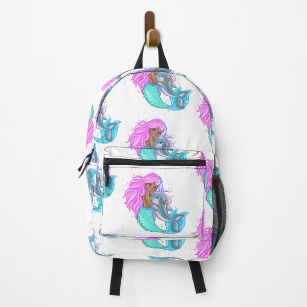 Item preview,  Black mermaid and her friend dolphin designed and sold by JeniLoArt.