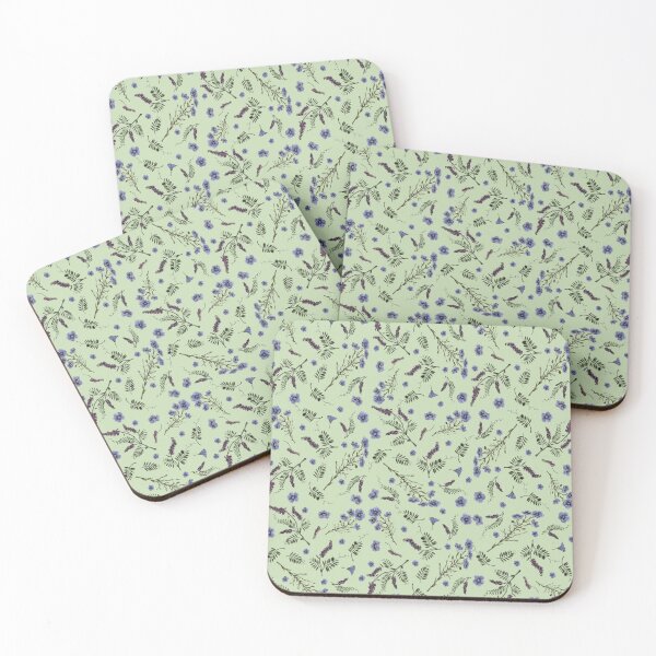 Item preview, Sage green floral lavender flowers country décor designed and sold by edgalum.