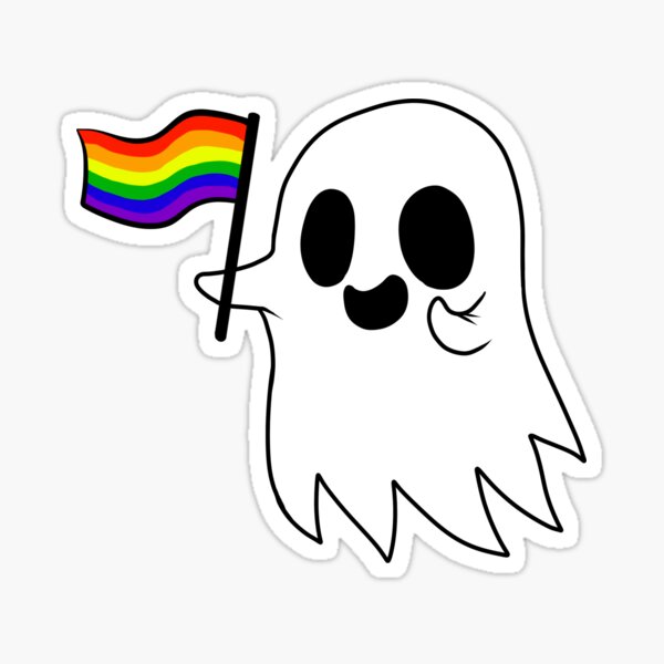 Gay Pride Ghost Sticker For Sale By Ressq Redbubble 1916