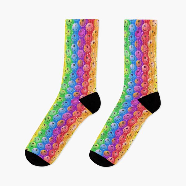 Item preview, Bright Rainbow Smiley Faces - Happy Smiles in Gay Pride Flag Colors designed and sold by ArgyleImp.