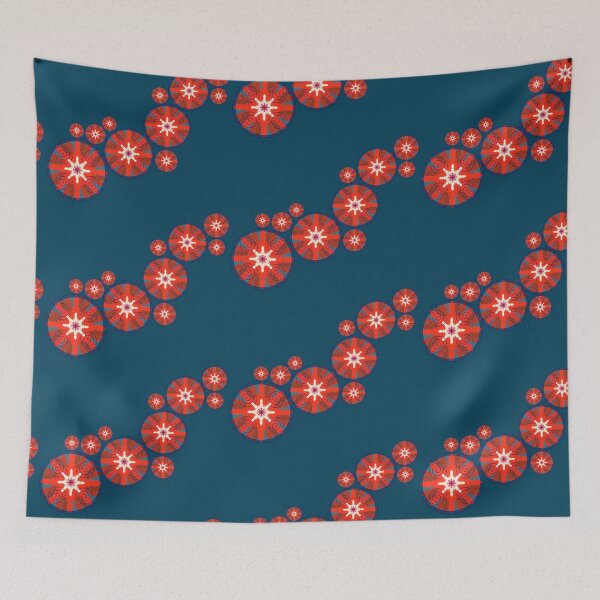 Item preview, Classic Circles Flora Pattern Inspired by Red Flowers  designed and sold by ABlazeBySK.