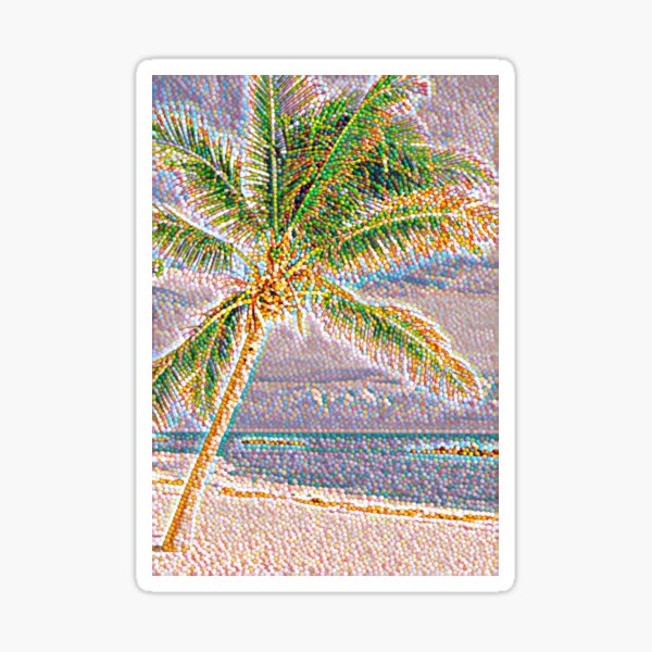 Artikel-Vorschau von Tropische Palme am Strand mit dem Ozean, designt und verkauft von CLOUDREST.