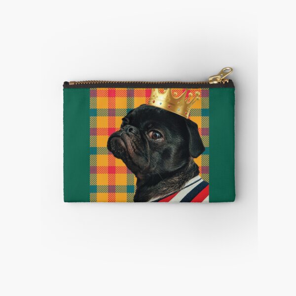 Item preview, King Pug on Tartan –3 designed and sold by cjgraphic.