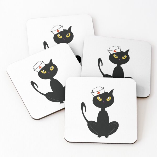 Item preview, Cat wearing nurse hat designed and sold by BusyMonkeys.