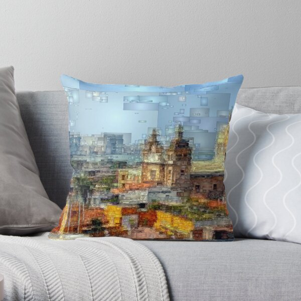The Walled City in Cartagena de Indias Colombia Throw Pillow