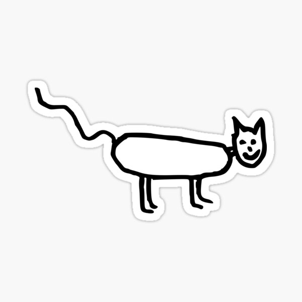 Artikel-Vorschau von Lustige Katze - Strichzeichnung, Skizziertes Kätzchen, designt und verkauft von Piri Betschart.