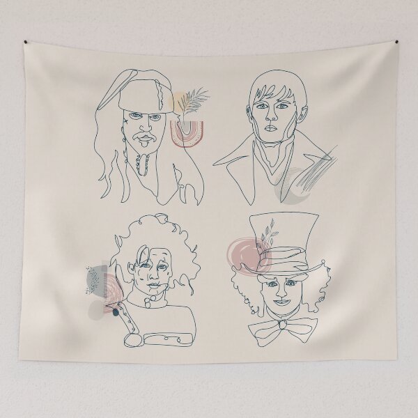 Item preview, Johnny Depp movies - Line Art designed and sold by ade-datt.