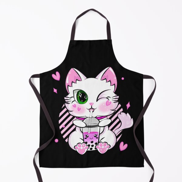 Item preview, Kawaii Bubble Tea Neko Cat Pink Tapioca Boba Kitty designed and sold by ZNOVANNA.