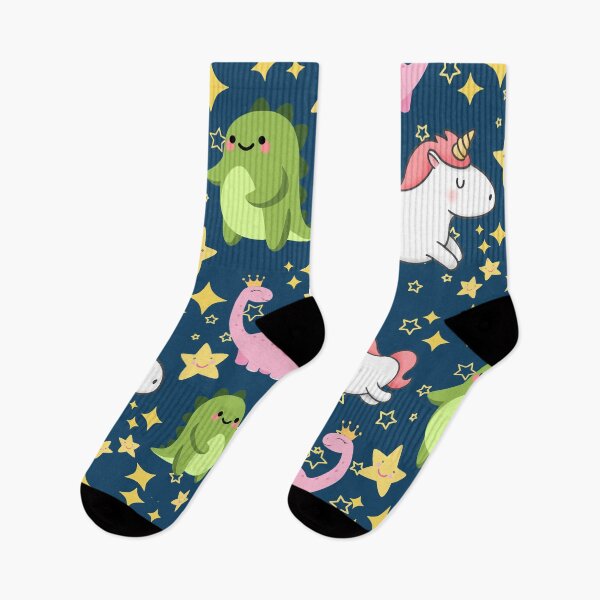 Item preview, Darker Dinosaur and Unicorn Pattern designed and sold by SunnyAlloy.