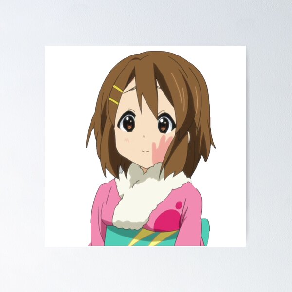 K-On! - Yui Hirasawa Cute Sitting Pose Poster for Sale by