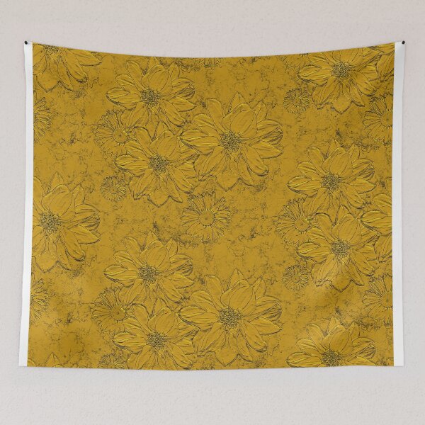 Item preview, Embossed Flowers Yellow designed and sold by PoppyPod.