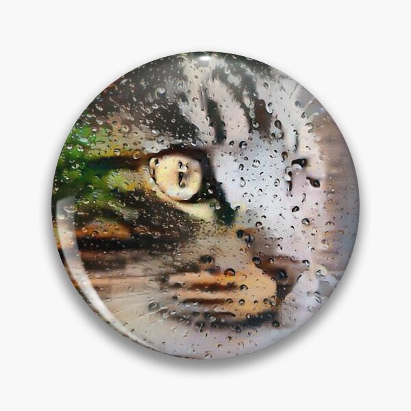 Item preview, Cats are lost in contemplation on rainy days designed and sold by Sepi-Thinking.