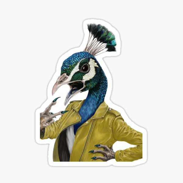 Angry Peacock  Sticker