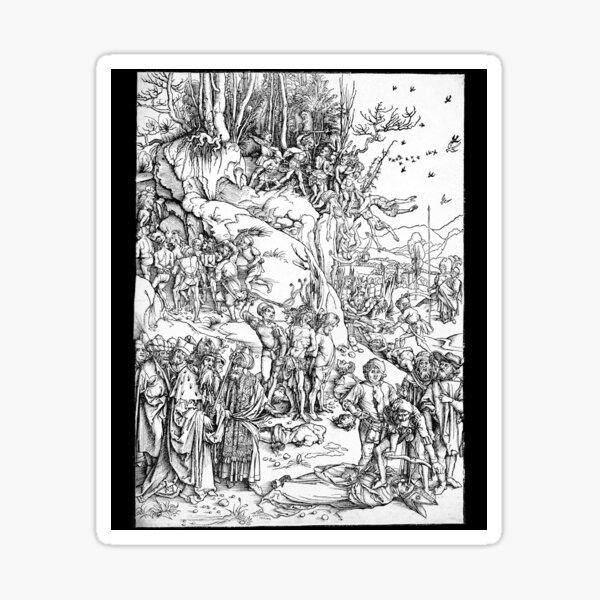 Albrecht Dürer Martyrdom of the Ten Thousand Sticker