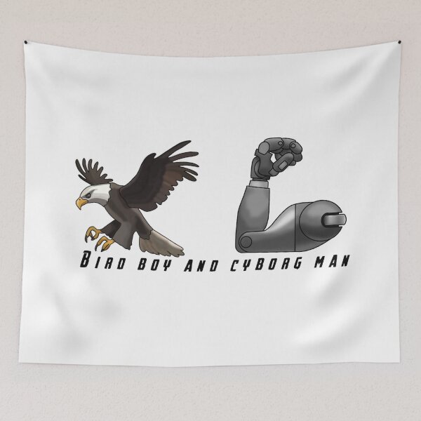 Item preview, Bird Boy and Cyborg Man designed and sold by beckahbrooks.