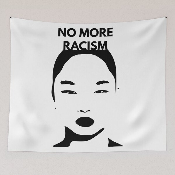 Item preview, NO MORE RACISM | Black & White Racism | Asian Women designed and sold by Fzenata.