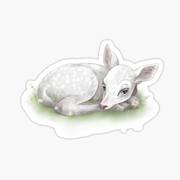 The white deer Sticker