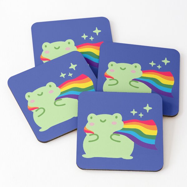 Item preview, LGBTQ Rainbow Pride flag frog designed and sold by pookkudesign.
