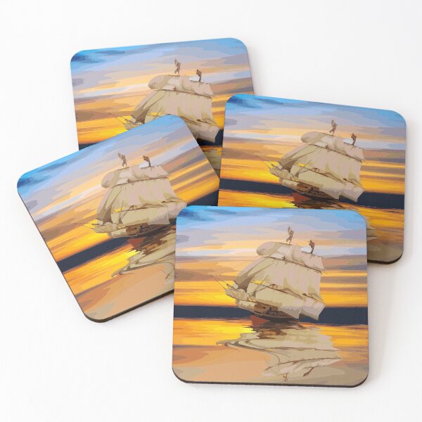 Item preview, The galleon sails at sunset designed and sold by Karine Dupras.