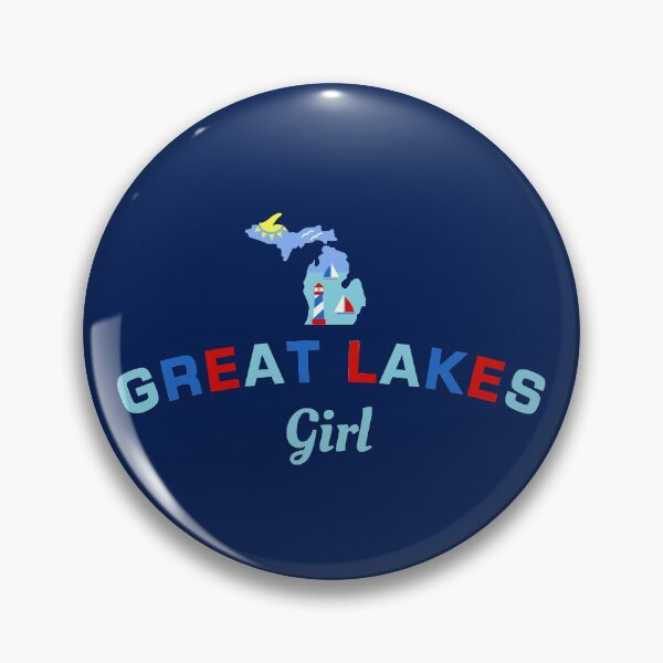 Item preview, Michigan Great Lakes Girl - Red and Blue designed and sold by CoralFoxDesigns.