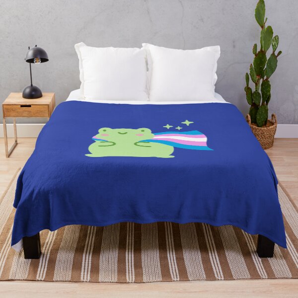 Item preview, LGBTQ Transgender Pride flag frog designed and sold by pookkudesign.