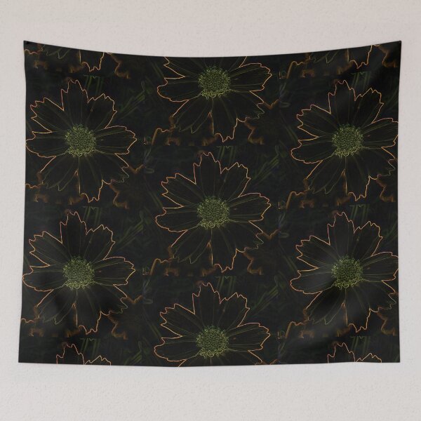 Item preview, Filtered Black and Yellow Flower With Background Photographic Image designed and sold by AustaArt.
