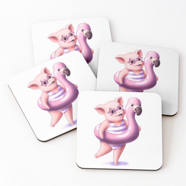 Item preview, Pig with flamingo designed and sold by tigerda.