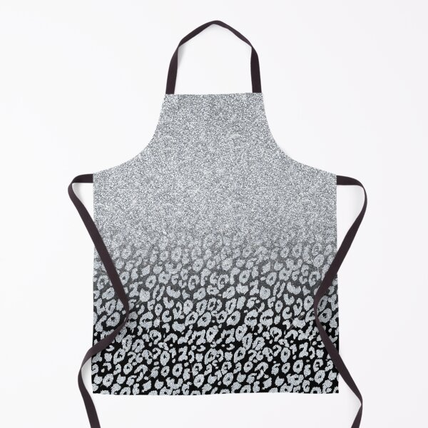 Item preview, Silver Glitter Leopard Ombre Black Print designed and sold by InovArtS.