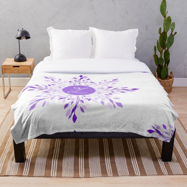 Item preview, Purple Delicate Floral Watercolor with Letter "L" Monogram Design designed and sold by MendiVernatter.