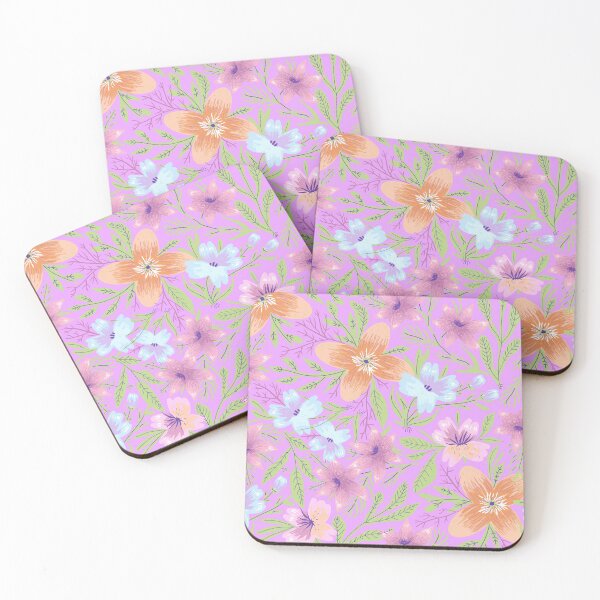 Aperçu de l'œuvre Motif floral pastel violet créée et vendue par hewn505.