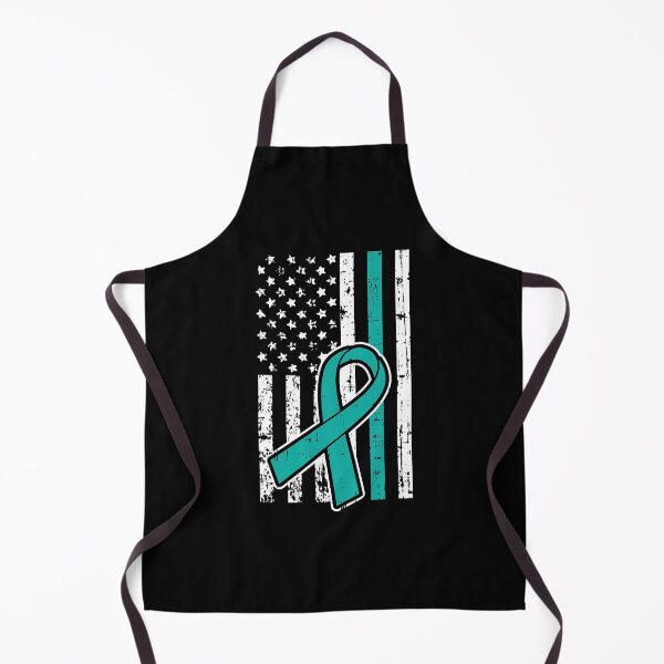 Item preview, American Flag Teal Ribbon Cool Ovarian Cancer Awareness designed and sold by JeannetteFlower.