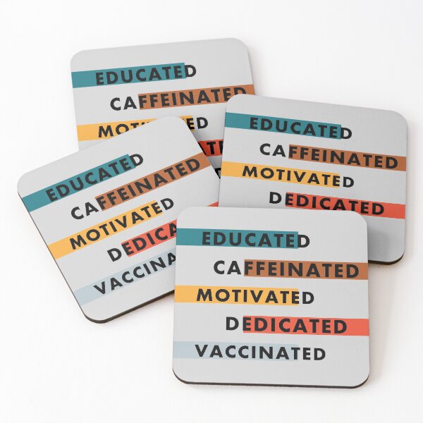 Item preview, Educated Vaccinated Caffeinated Motivated Dedicated Nurse Gift designed and sold by AweSoMe Shirts.