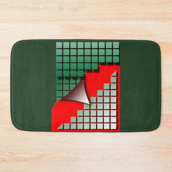 Item preview, Square (141. green, red,) graphic, art, decorative, digital, construction, abstract, designed and sold by Paszkan.