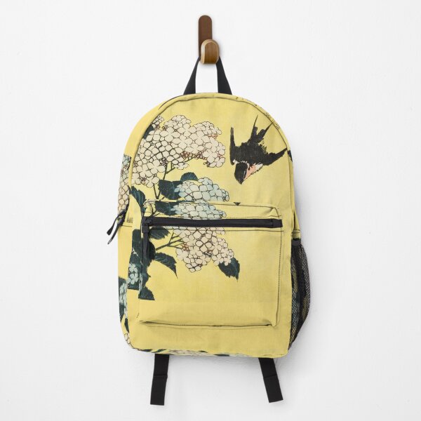 Item preview, Hydrangea Flowers and Swallow in Yellow by Hokusai designed and sold by BulganLumini.