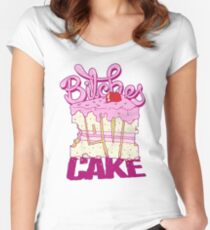 Bitches Love Cake Women's Fitted Scoop T-Shirt