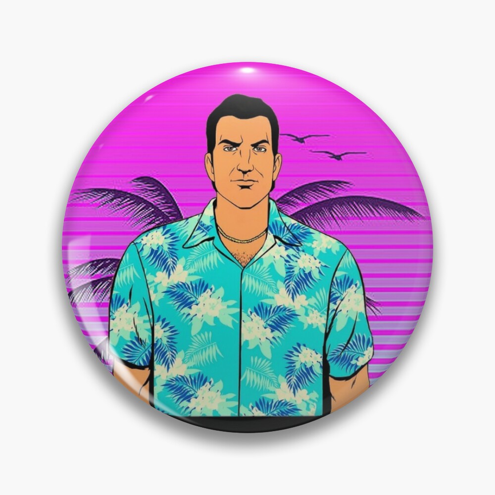 Tommy Vercetti Vice City pink Hawaiian Shirt 