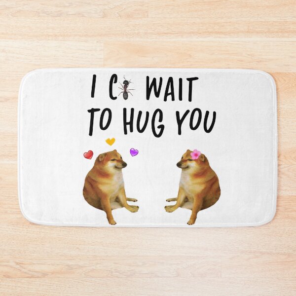 Item preview, i cant wait to hug you cheems doge meme designed and sold by therustyart.