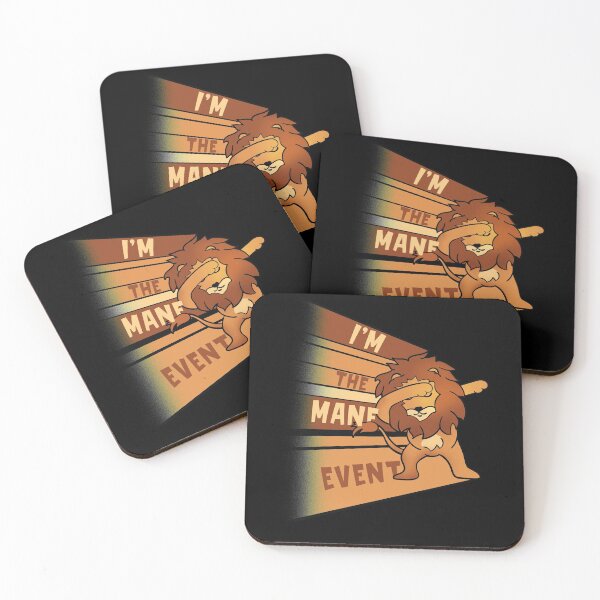 Item preview, I'm The Mane Event Dabbing Lion Pixel Stretch designed and sold by OmmeDesigns.